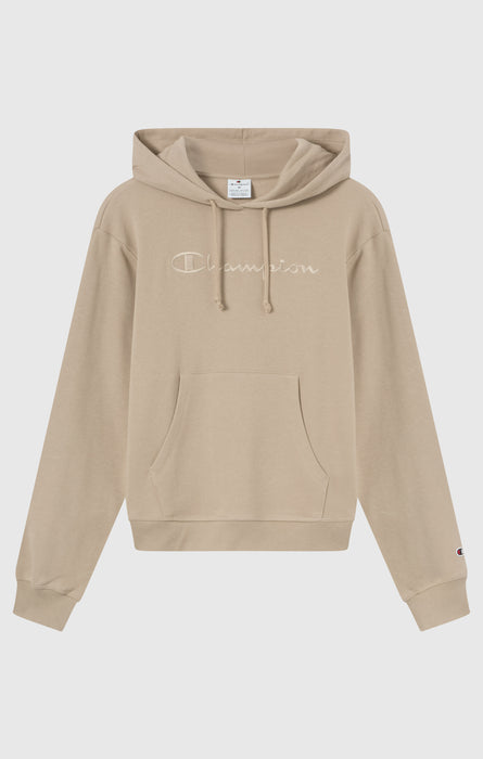Sweat Léger à Capuche avec Maxi Logo Ton sur Ton Brodé pour Femme Icons