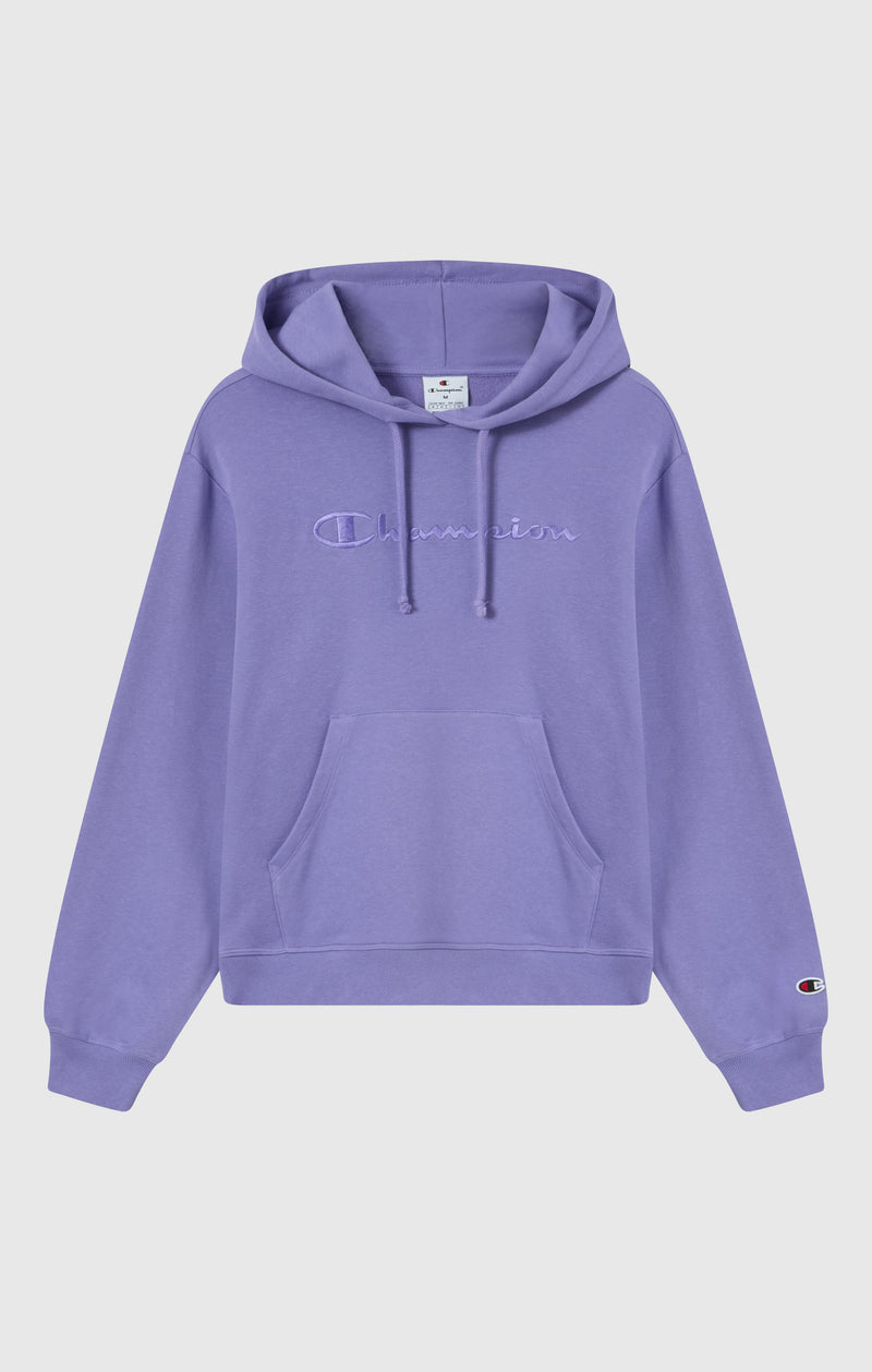 Sweat Léger à Capuche avec Maxi Logo Ton sur Ton Brodé pour Femme Icons