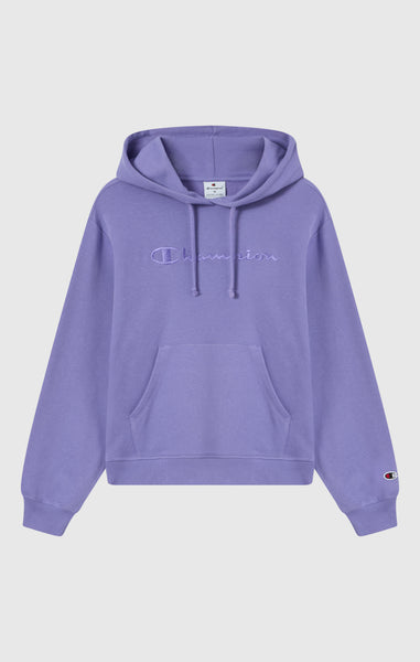 Sweat Léger à Capuche avec Maxi Logo Ton sur Ton Brodé pour Femme Icons