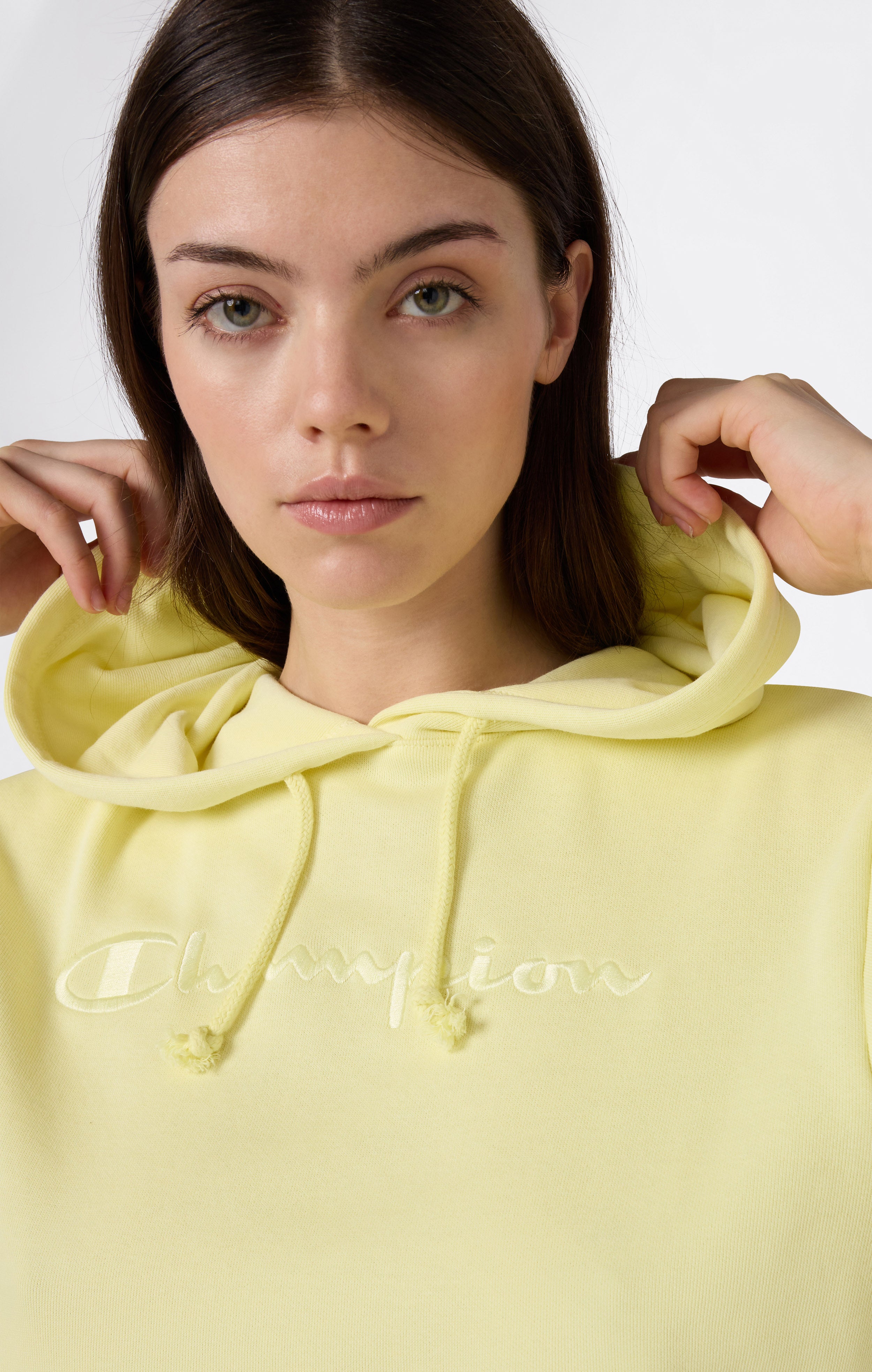 Leichter Damen Hoodie mit Ton-in-Ton gesticktem Maxi-Logo Icons