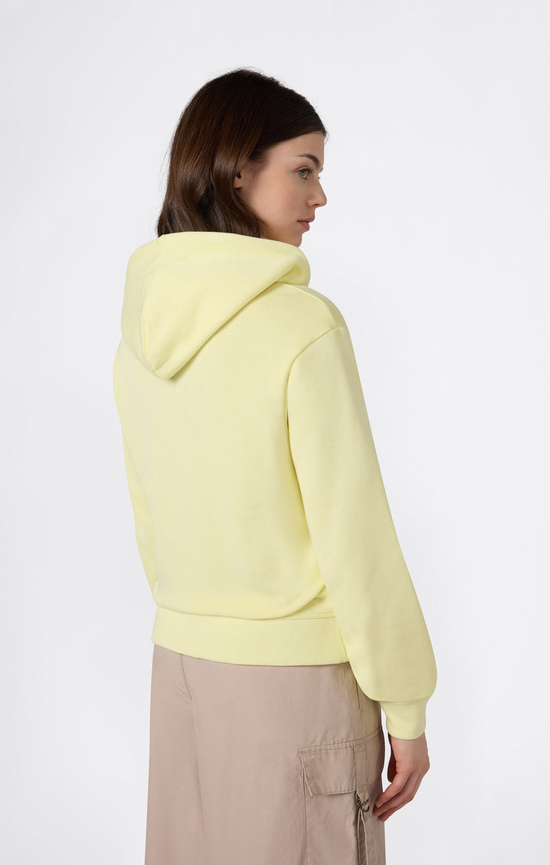 Sweat Léger à Capuche avec Maxi Logo Ton sur Ton Brodé pour Femme Icons