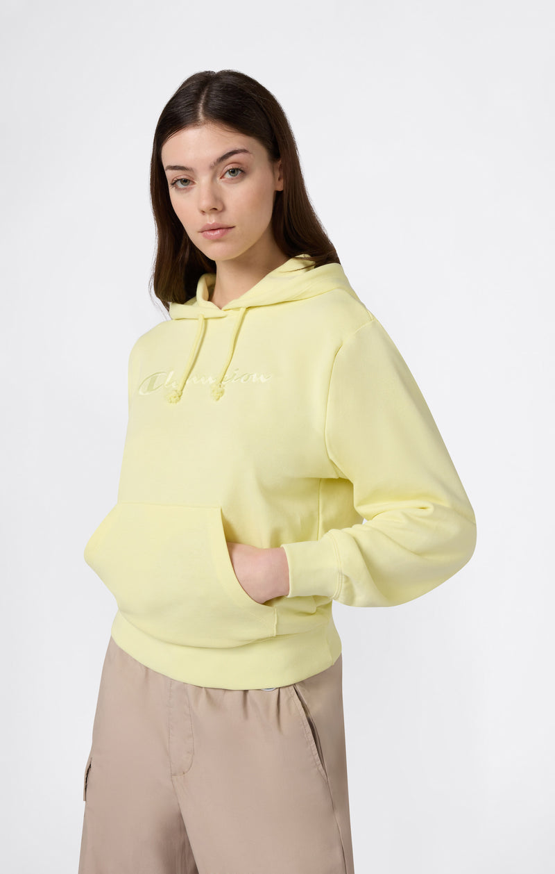 Leichter Damen Hoodie mit Ton-in-Ton gesticktem Maxi-Logo Icons