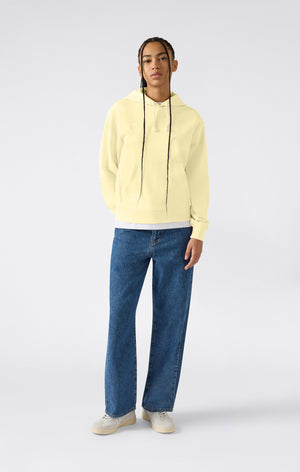 Leichter Damen Hoodie mit Ton-in-Ton gesticktem Maxi-Logo Icons