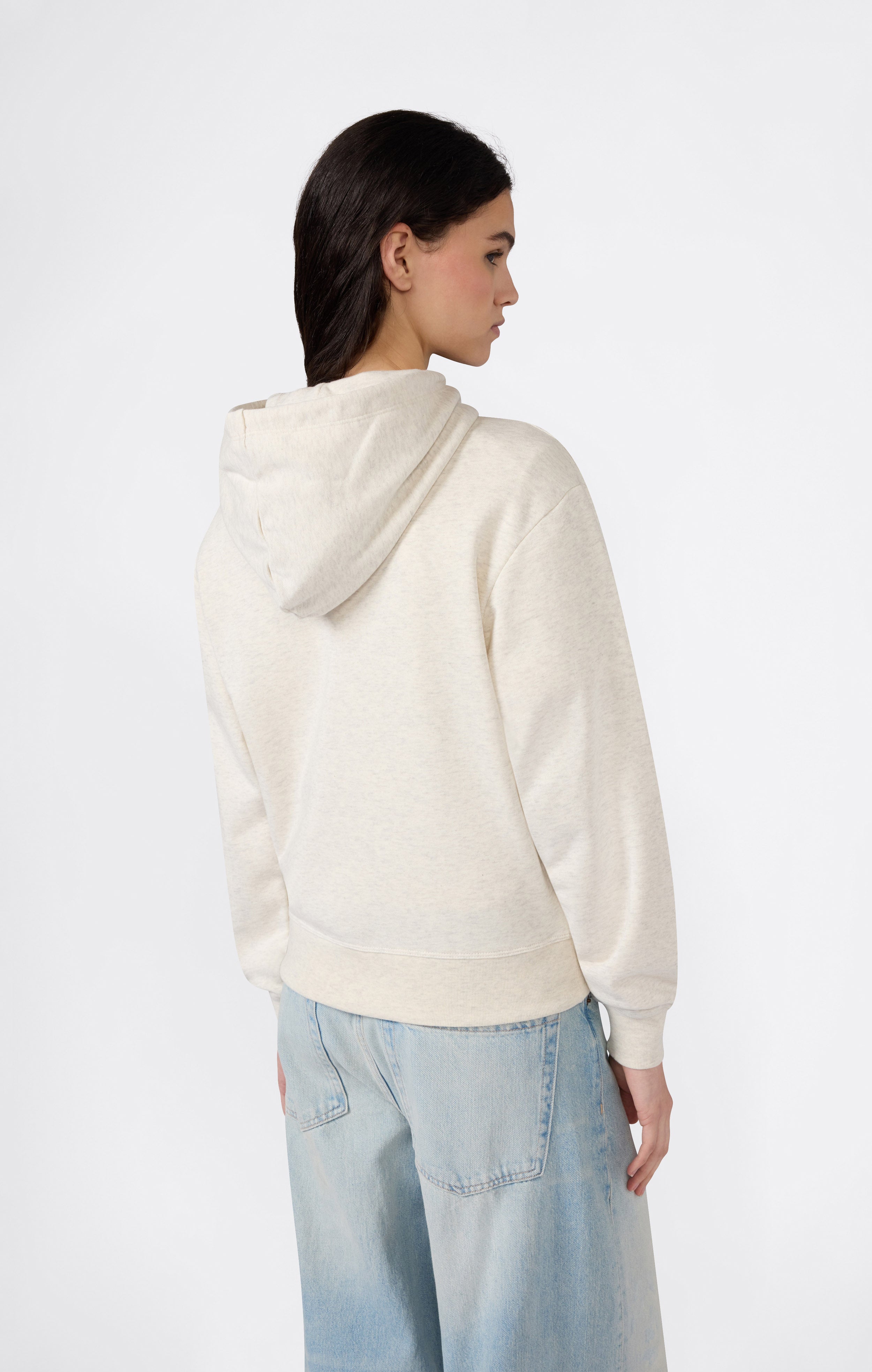 Felpa Leggera con Cappuccio e "C" Logo Tonal Ricamato Donna Icons