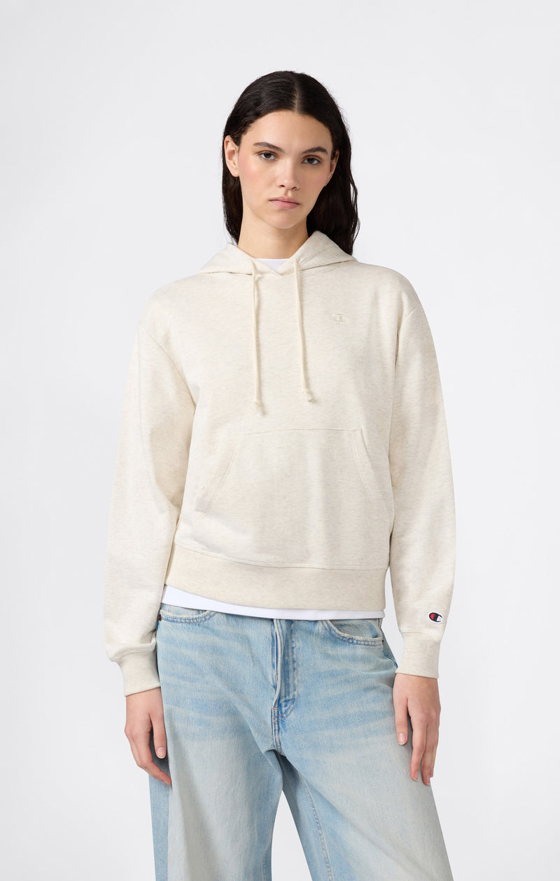 Felpa Leggera con Cappuccio e "C" Logo Tonal Ricamato Donna Icons