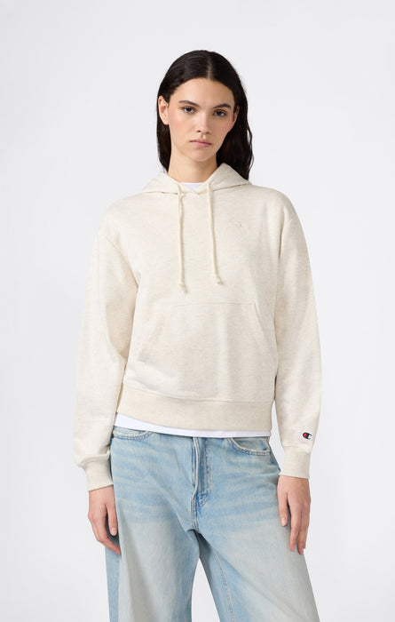 Women’s Lightweight Hooded Sweatshirt with Tonal Embroidered “C” Logo Icons