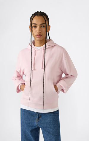 Women’s Lightweight Hooded Sweatshirt with Tonal Embroidered “C” Logo Icons