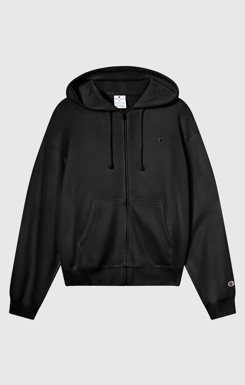 Felpa Leggera con Cappuccio e Zip Intera con Logo “C” Tonal Ricamato da Donna Icons