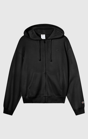 Felpa Leggera con Cappuccio e Zip Intera con Logo “C” Tonal Ricamato da Donna Icons