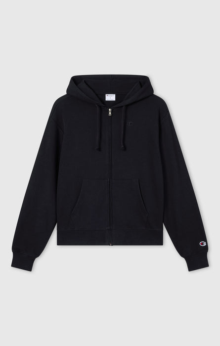 Sweat Léger à Capuche avec Zip Intégral et Logo “C” Ton sur Ton Brodé pour Femme Icons