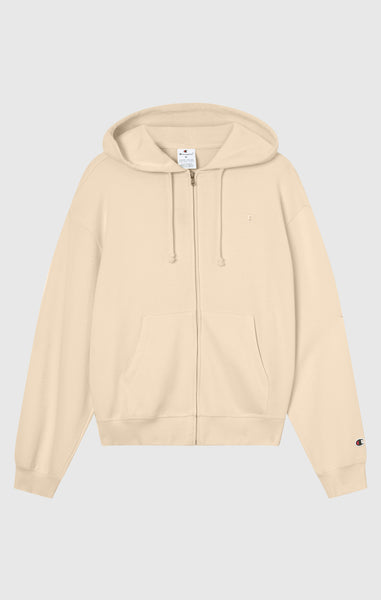 Women’s Lightweight Full Zip Hooded Sweatshirt with Tonal Embroidered “C” Logo Icons
