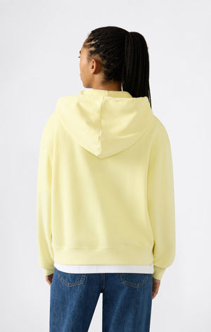 Sweat Léger à Capuche avec Zip Intégral et Logo “C” Ton sur Ton Brodé pour Femme Icons