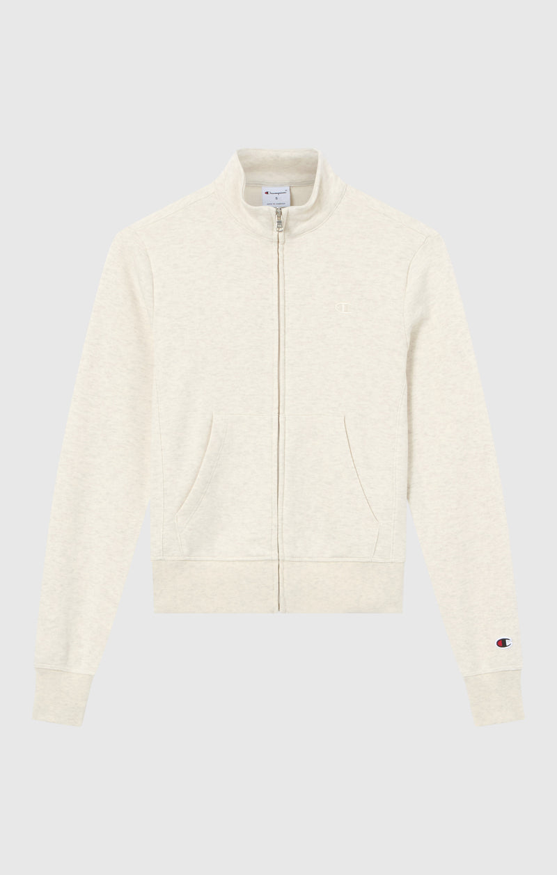 Leichter Damen Sweatshirt mit durchgehendem Reißverschluss und ton-in-ton gesticktem „C“-Logo Icons