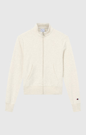 Leichter Damen Sweatshirt mit durchgehendem Reißverschluss und ton-in-ton gesticktem „C“-Logo Icons