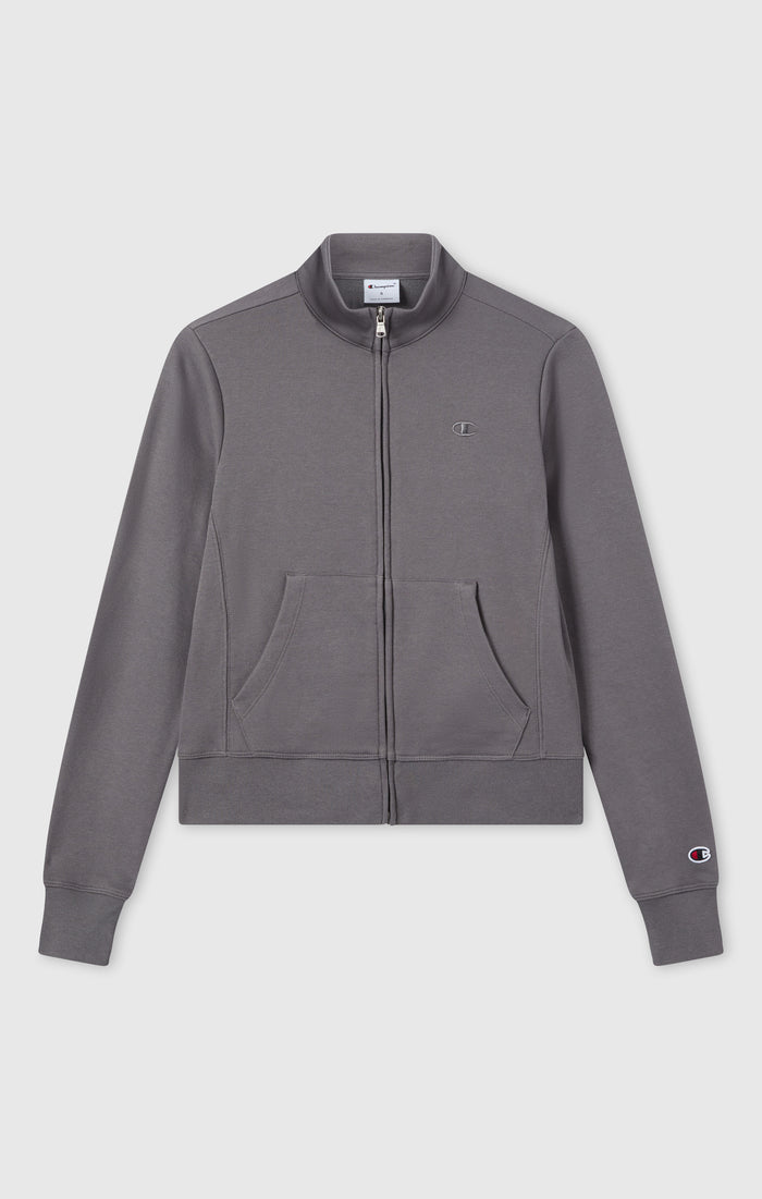 Women’s Lightweight Full Zip Sweatshirt with Tonal Embroidered “C” Logo Icons