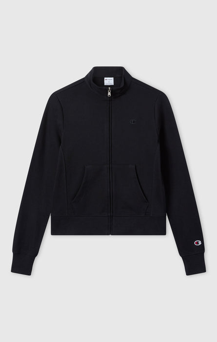 Women’s Lightweight Full Zip Sweatshirt with Tonal Embroidered “C” Logo Icons