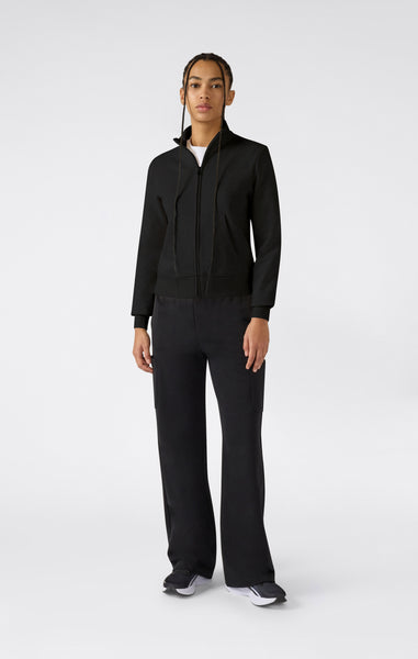 Women’s Lightweight Full Zip Sweatshirt with Tonal Embroidered “C” Logo Icons