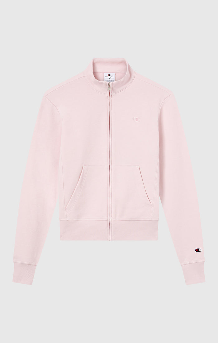 Women’s Lightweight Full Zip Sweatshirt with Tonal Embroidered “C” Logo Icons