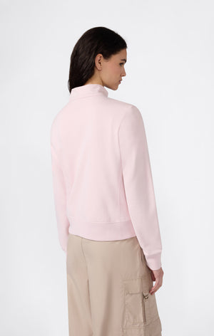 Felpa Leggera con Zip Intera e Logo “C” Tonal Ricamato da Donna Icons