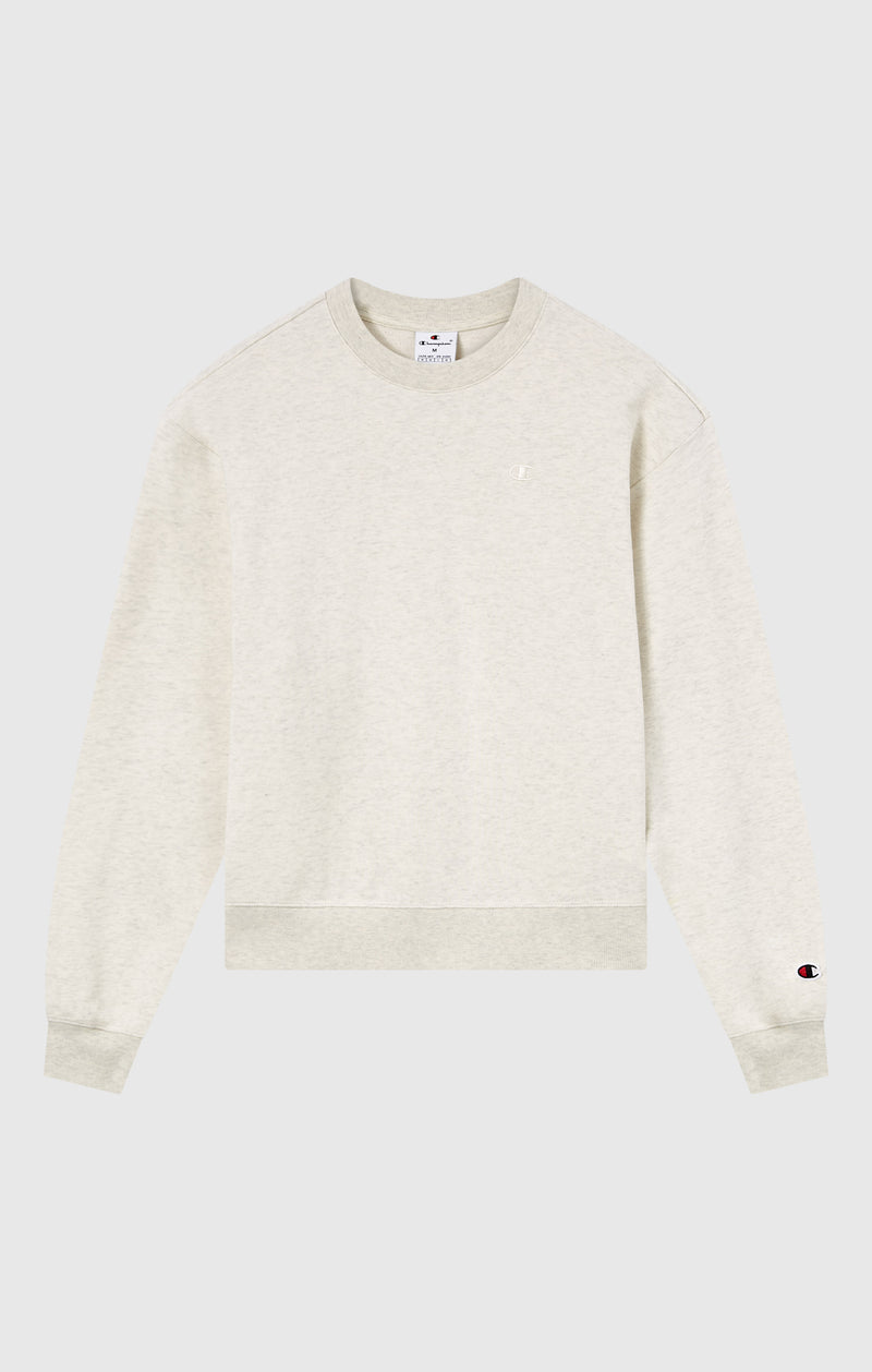 Women’s Lightweight Crewneck Sweatshirt with Tonal Embroidered “C” Logo Icons