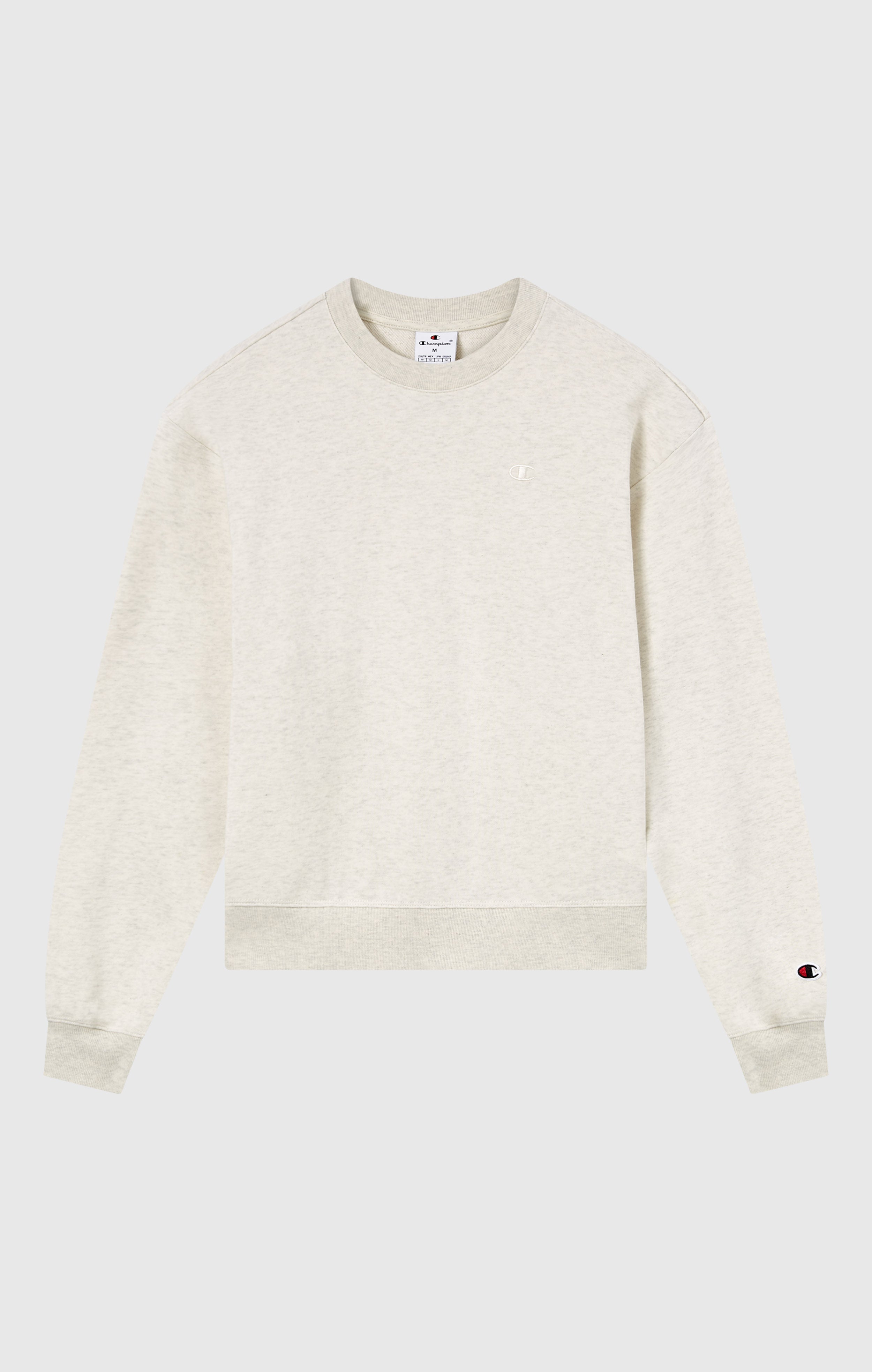 Women’s Lightweight Crewneck Sweatshirt with Tonal Embroidered “C” Logo Icons