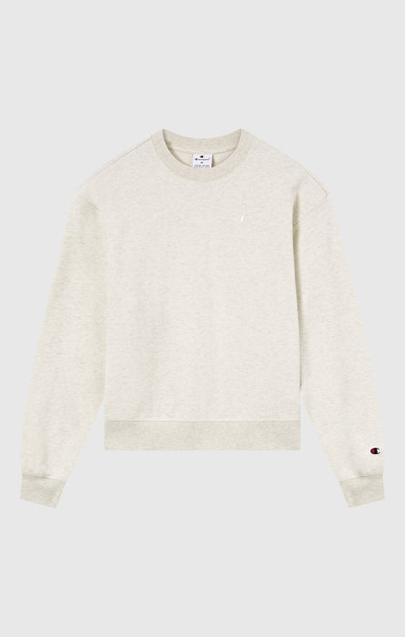 Women’s Lightweight Crewneck Sweatshirt with Tonal Embroidered “C” Logo Icons