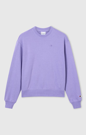 Sweat Léger Col Rond avec Logo “C” Ton sur Ton Brodé pour Femme Icons