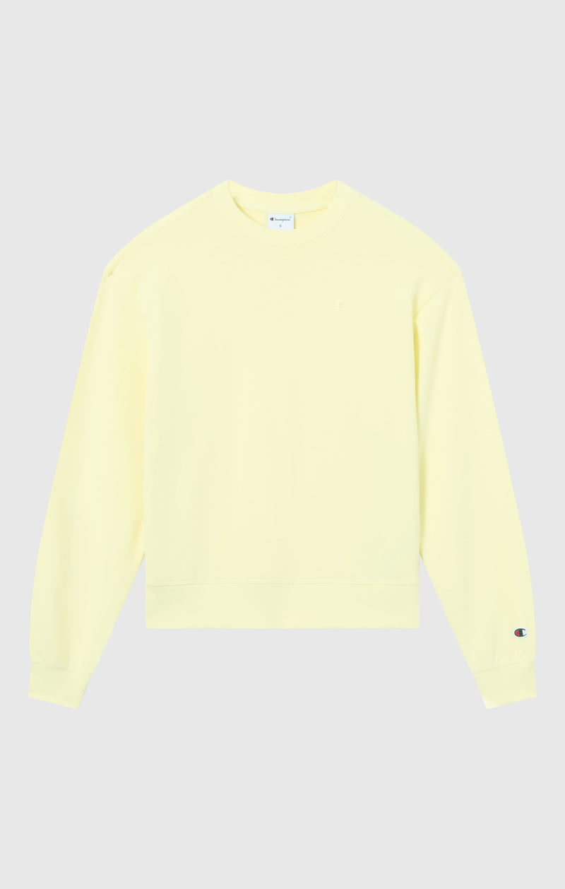 Leichtes Damen Crewneck Sweatshirt mit ton-in-ton gesticktem „C“-Logo Icons