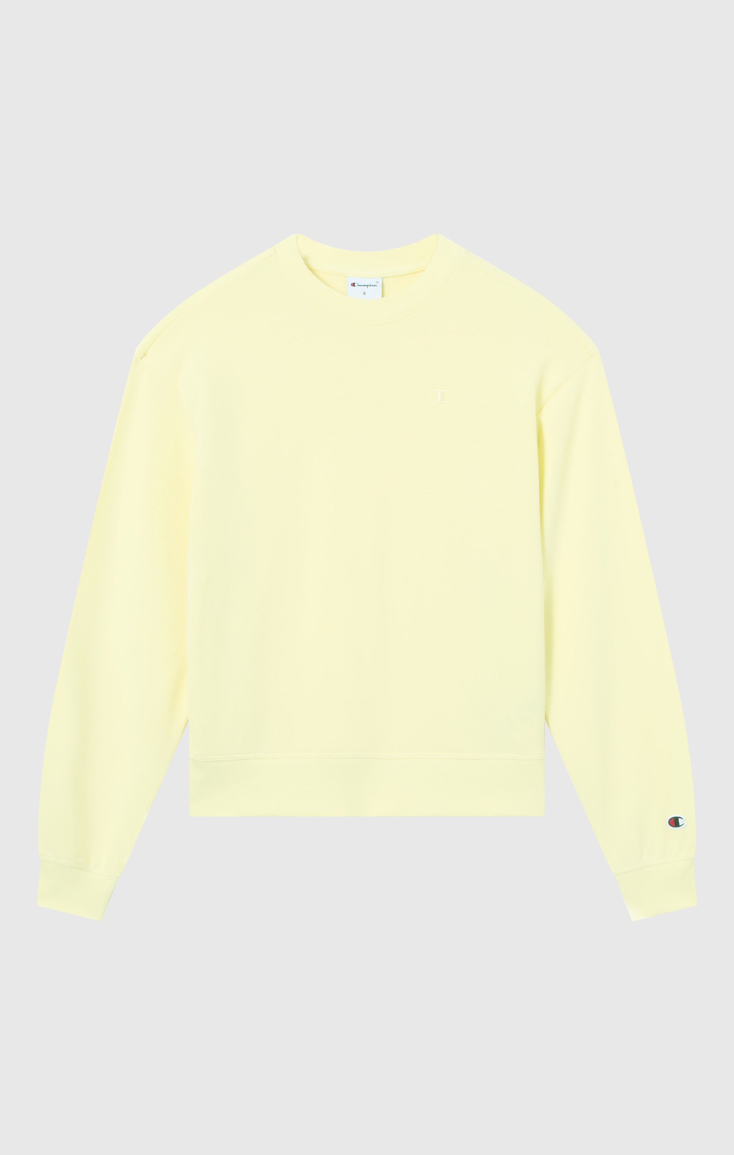 Leichtes Damen Crewneck Sweatshirt mit ton-in-ton gesticktem „C“-Logo Icons