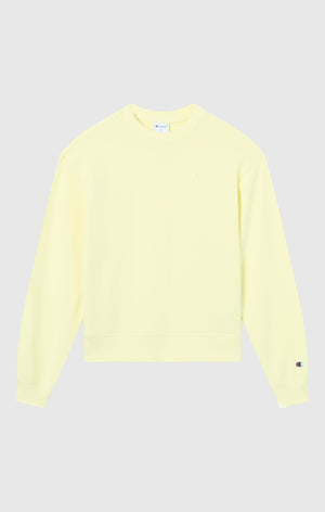 Leichtes Damen Crewneck Sweatshirt mit ton-in-ton gesticktem „C“-Logo Icons