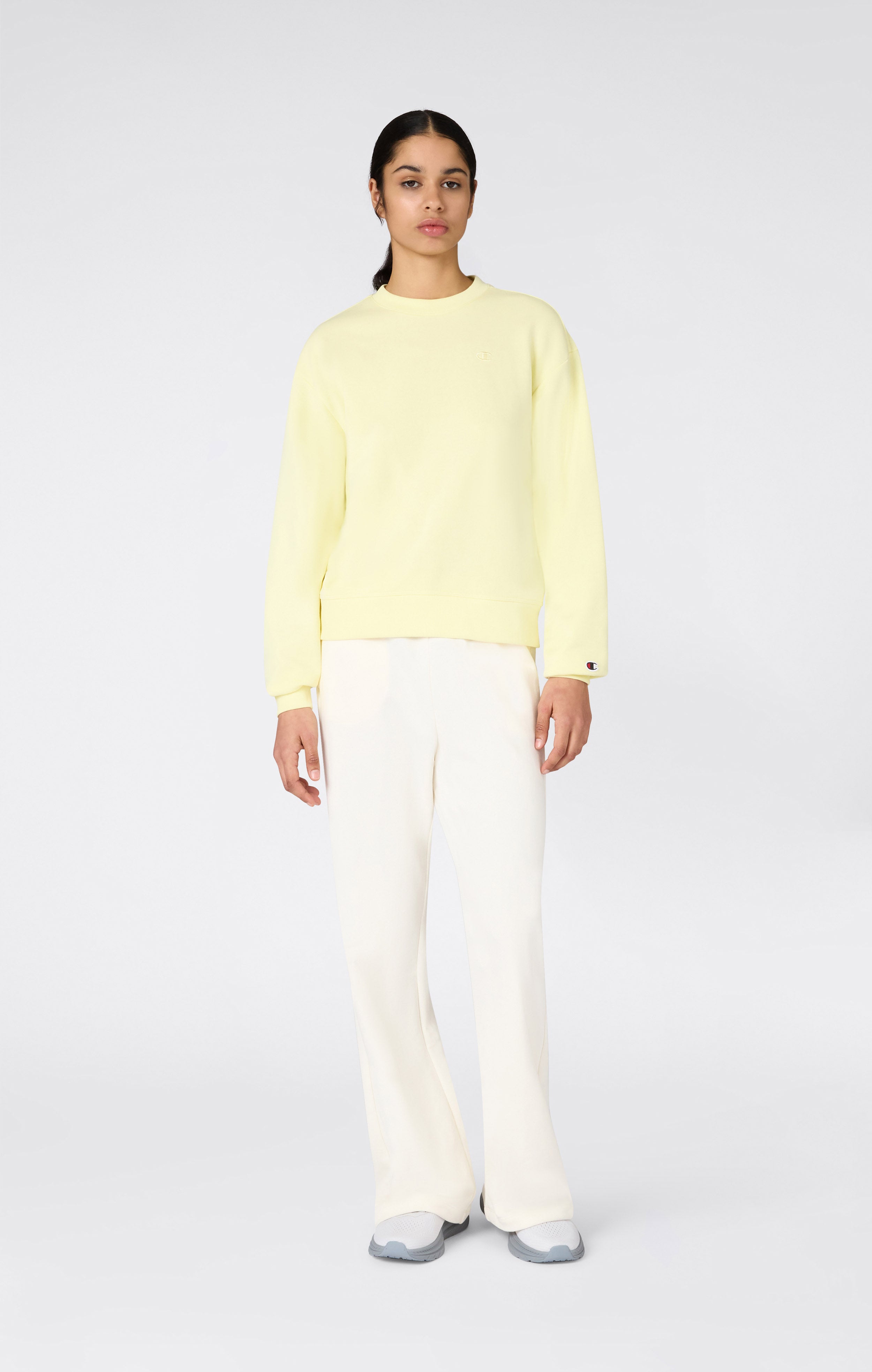 Sweat Léger Col Rond avec Logo “C” Ton sur Ton Brodé pour Femme Icons