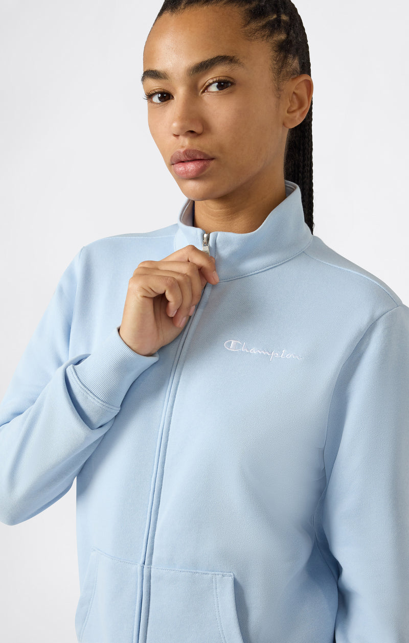 Women’s Lightweight Full Zip Sweatshirt with Contrast Logo Icons