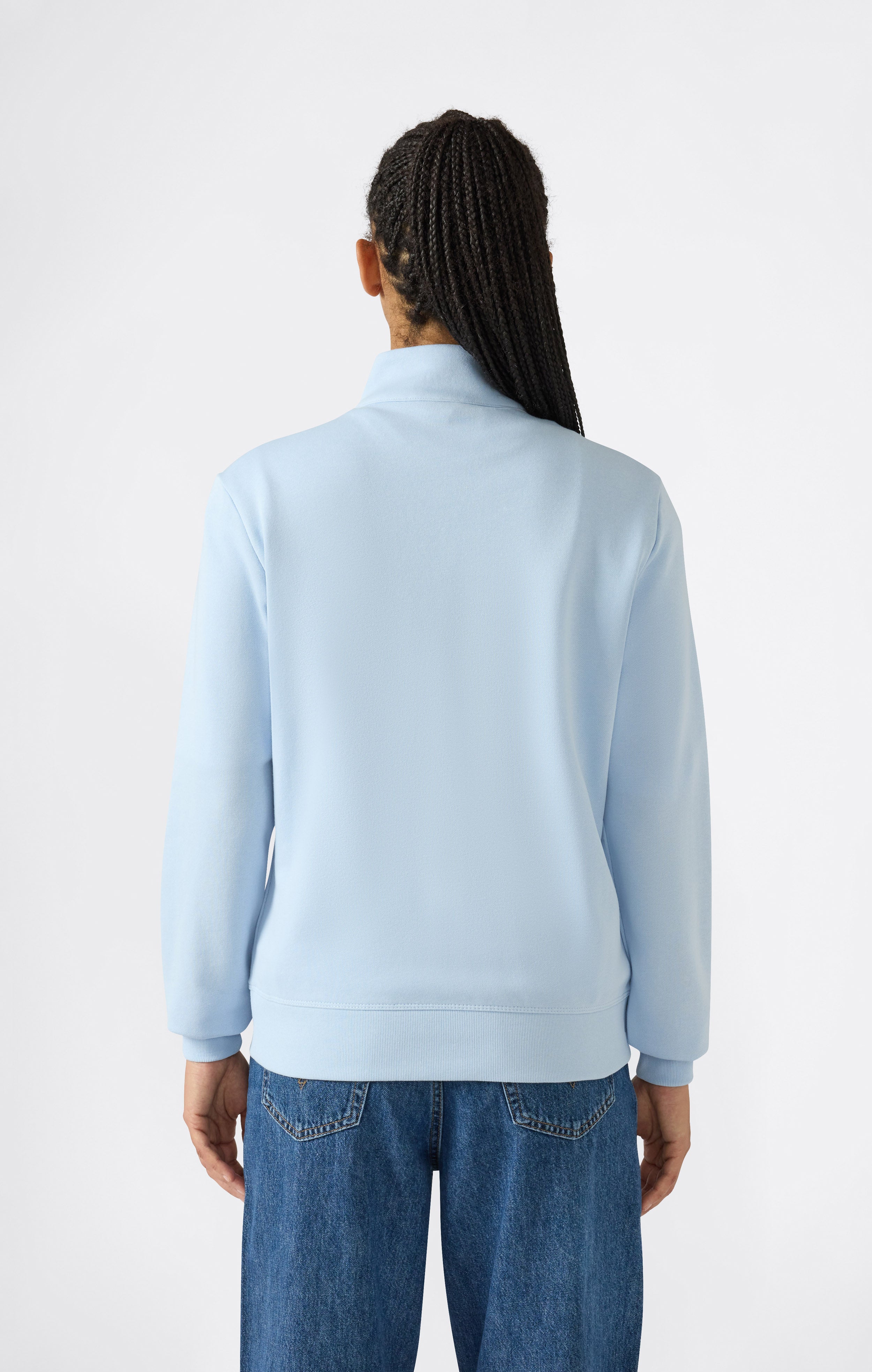 Women’s Lightweight Full Zip Sweatshirt with Contrast Logo Icons