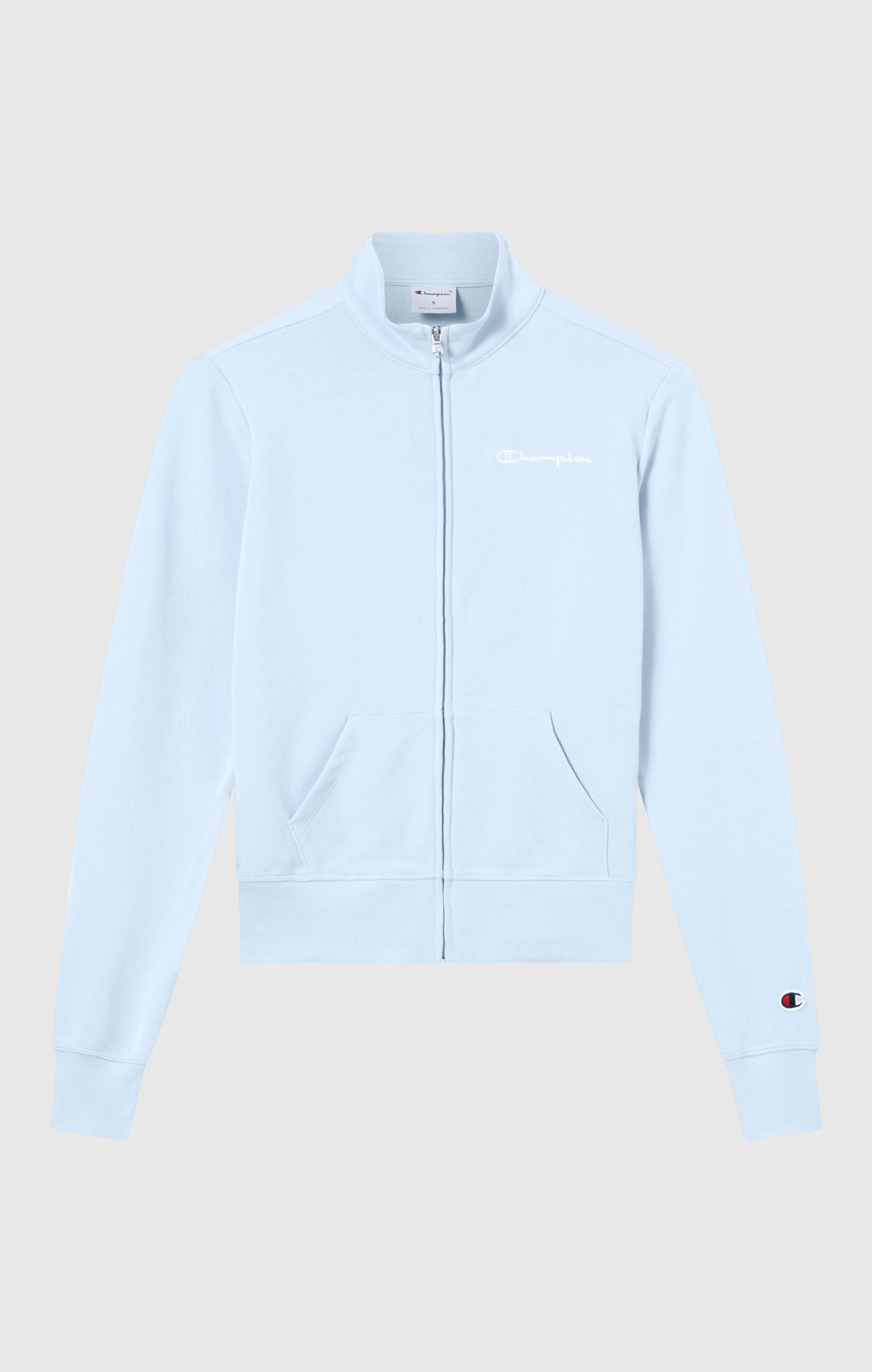 Women’s Lightweight Full Zip Sweatshirt with Contrast Logo Icons