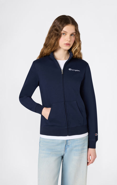 Women’s Lightweight Full Zip Sweatshirt with Contrast Logo Icons
