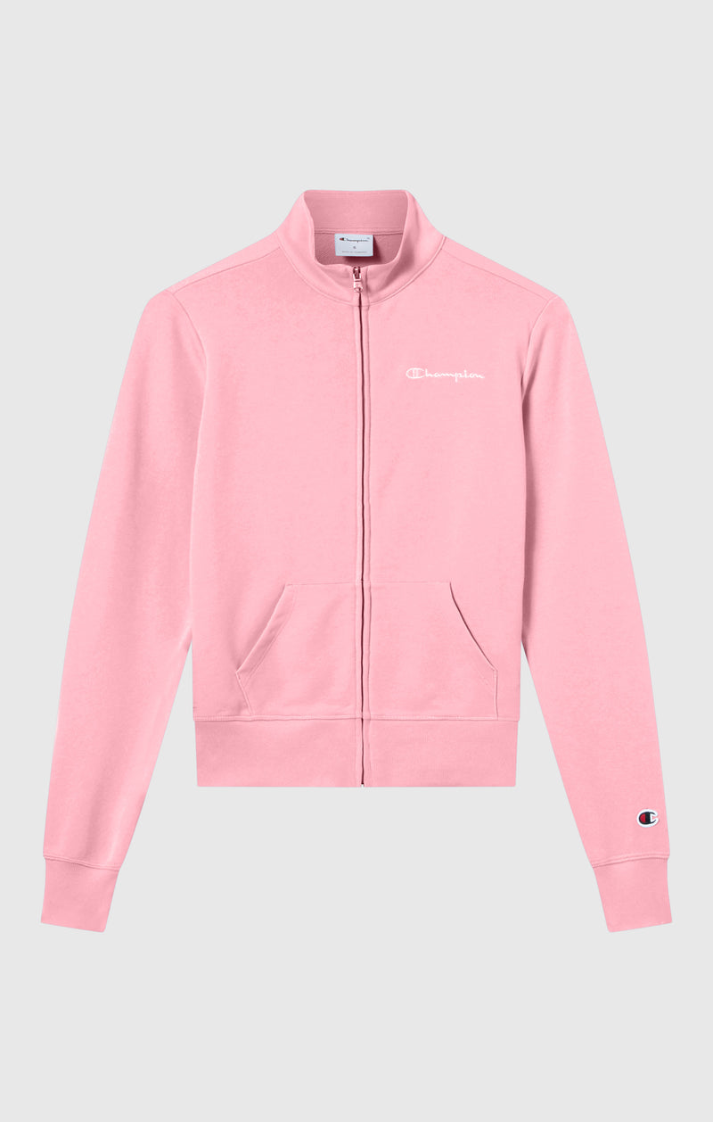 Leichte Damen Sweatjacke mit durchgehendem Reißverschluss und Kontrastlogo Icons
