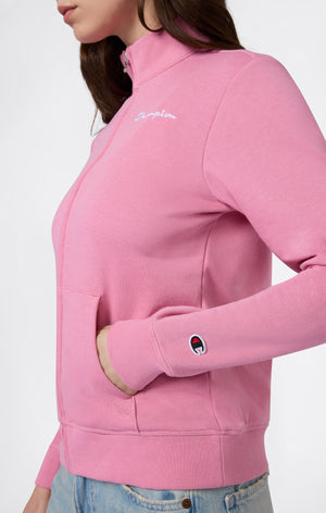 Women’s Lightweight Full Zip Sweatshirt with Contrast Logo Icons