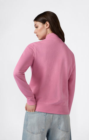 Women’s Lightweight Full Zip Sweatshirt with Contrast Logo Icons