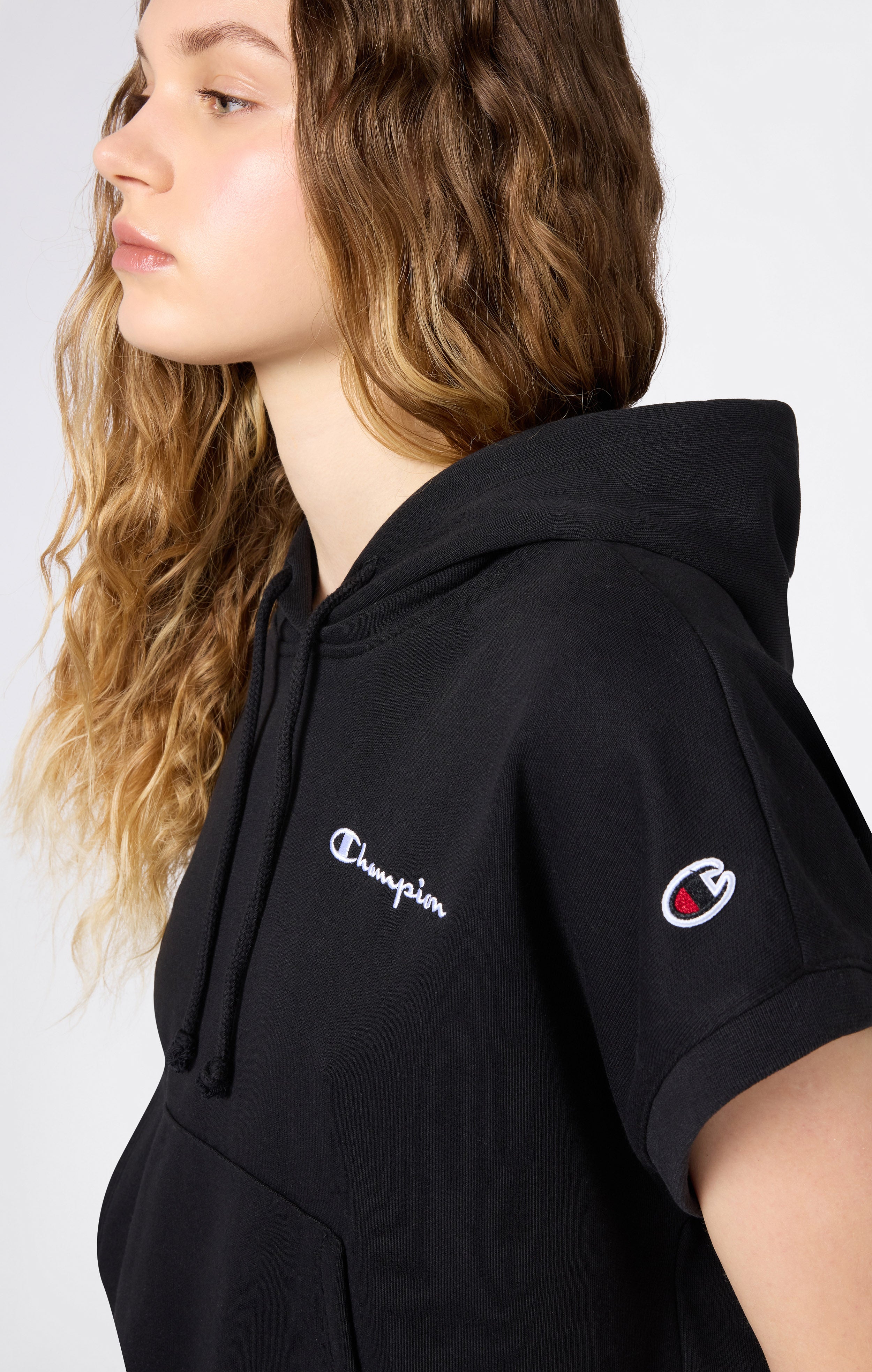 Women’s Lightweight Short Sleeve Hooded Sweatshirt Icons