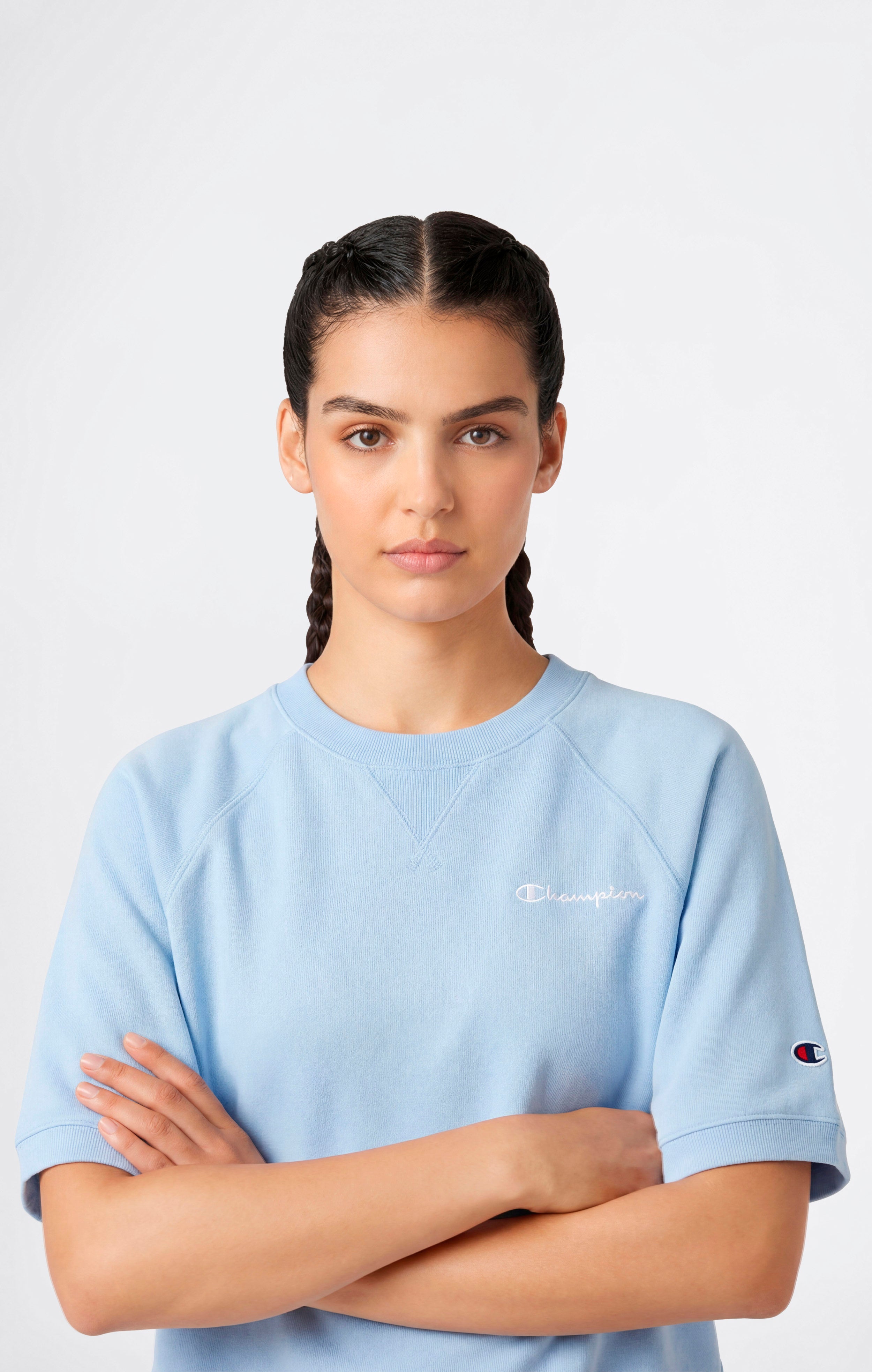 Women’s Lightweight Short Sleeve Crewneck Sweatshirt Icons