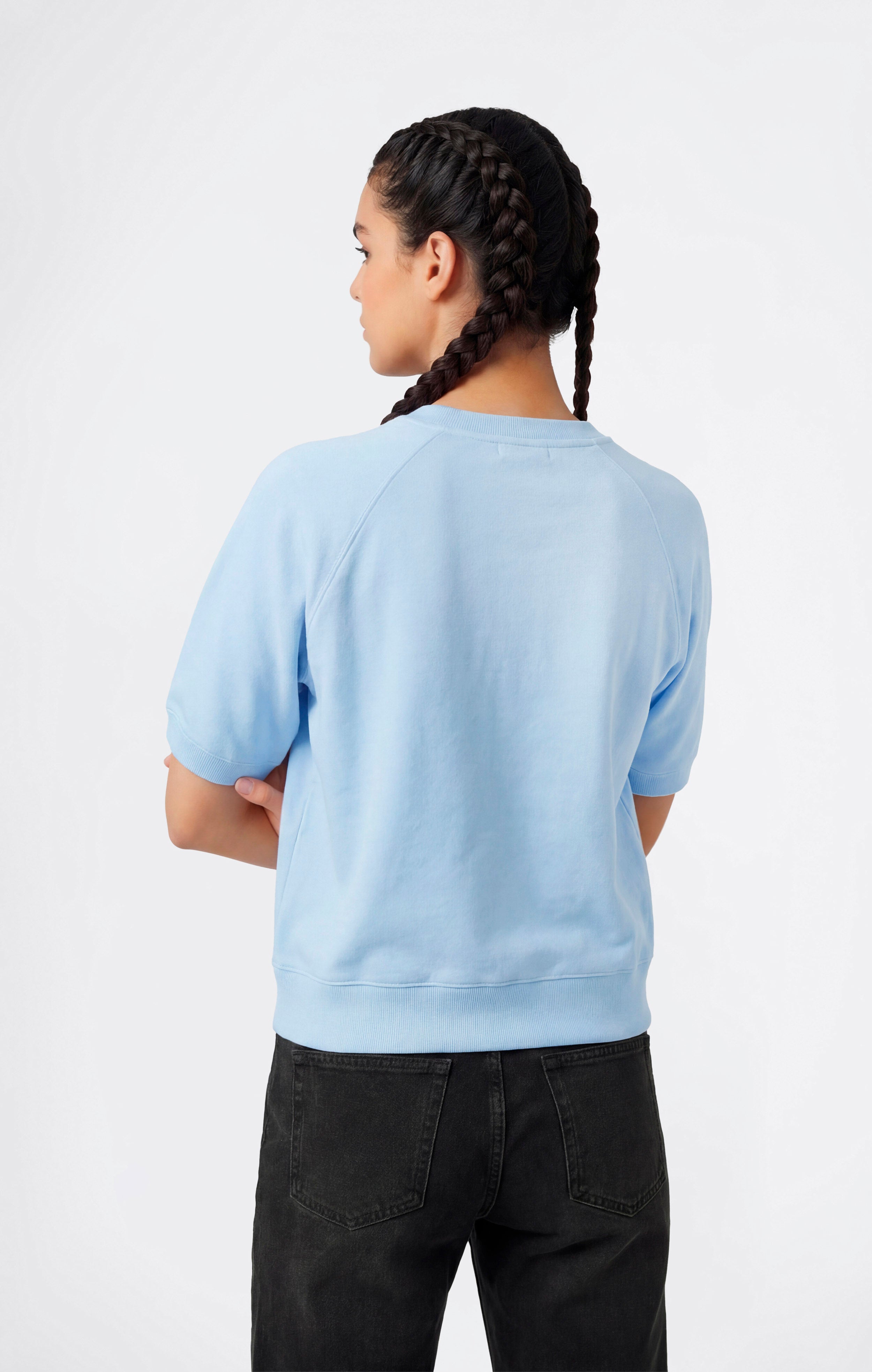 Women’s Lightweight Short Sleeve Crewneck Sweatshirt Icons