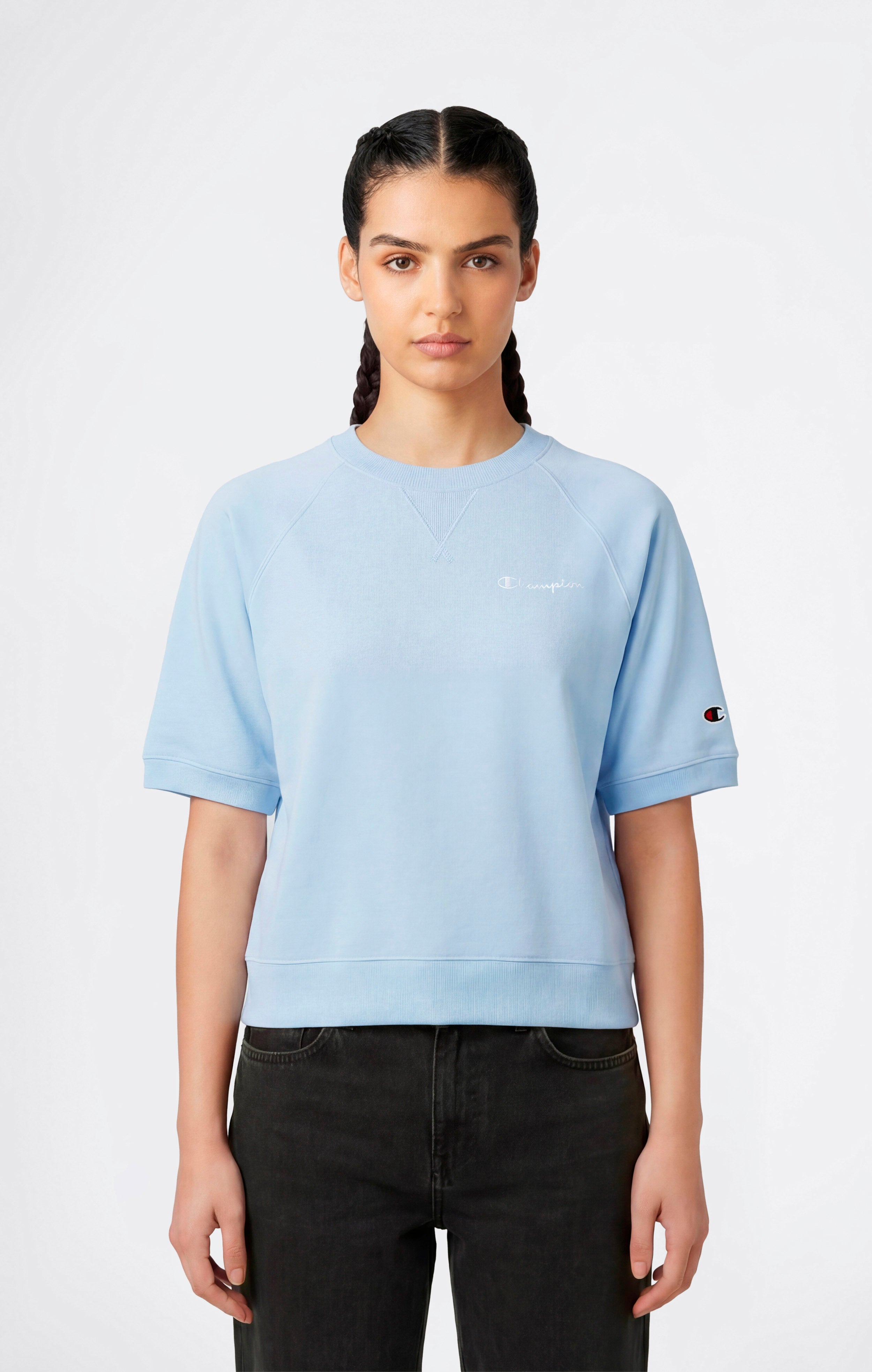 Women’s Lightweight Short Sleeve Crewneck Sweatshirt Icons