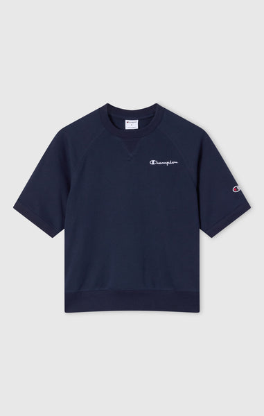 Felpa Leggera Girocollo a Maniche Corte da Donna Icons