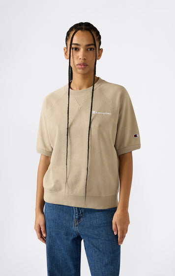 Sweat Léger à Col Rond à Manches Courtes pour Femme Icons