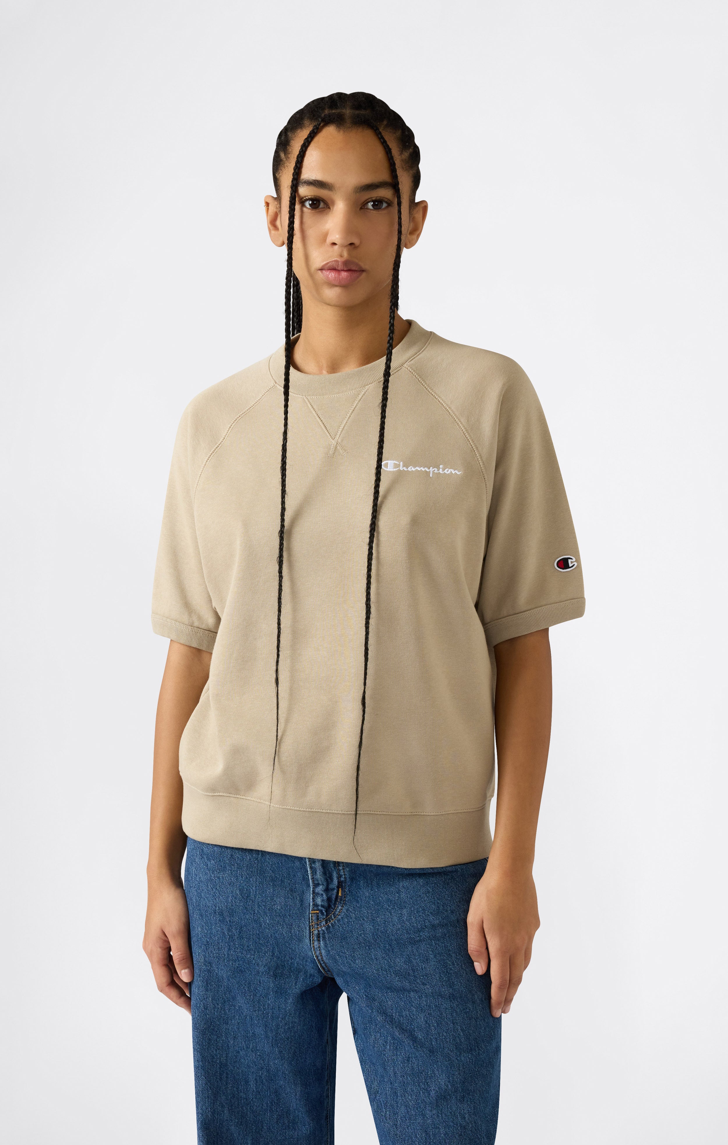 Women’s Lightweight Short Sleeve Crewneck Sweatshirt Icons