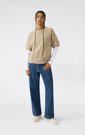 Women’s Lightweight Short Sleeve Crewneck Sweatshirt Icons