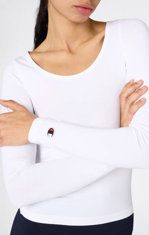 Damen Langarm-T-Shirt mit Rundhalsausschnitt