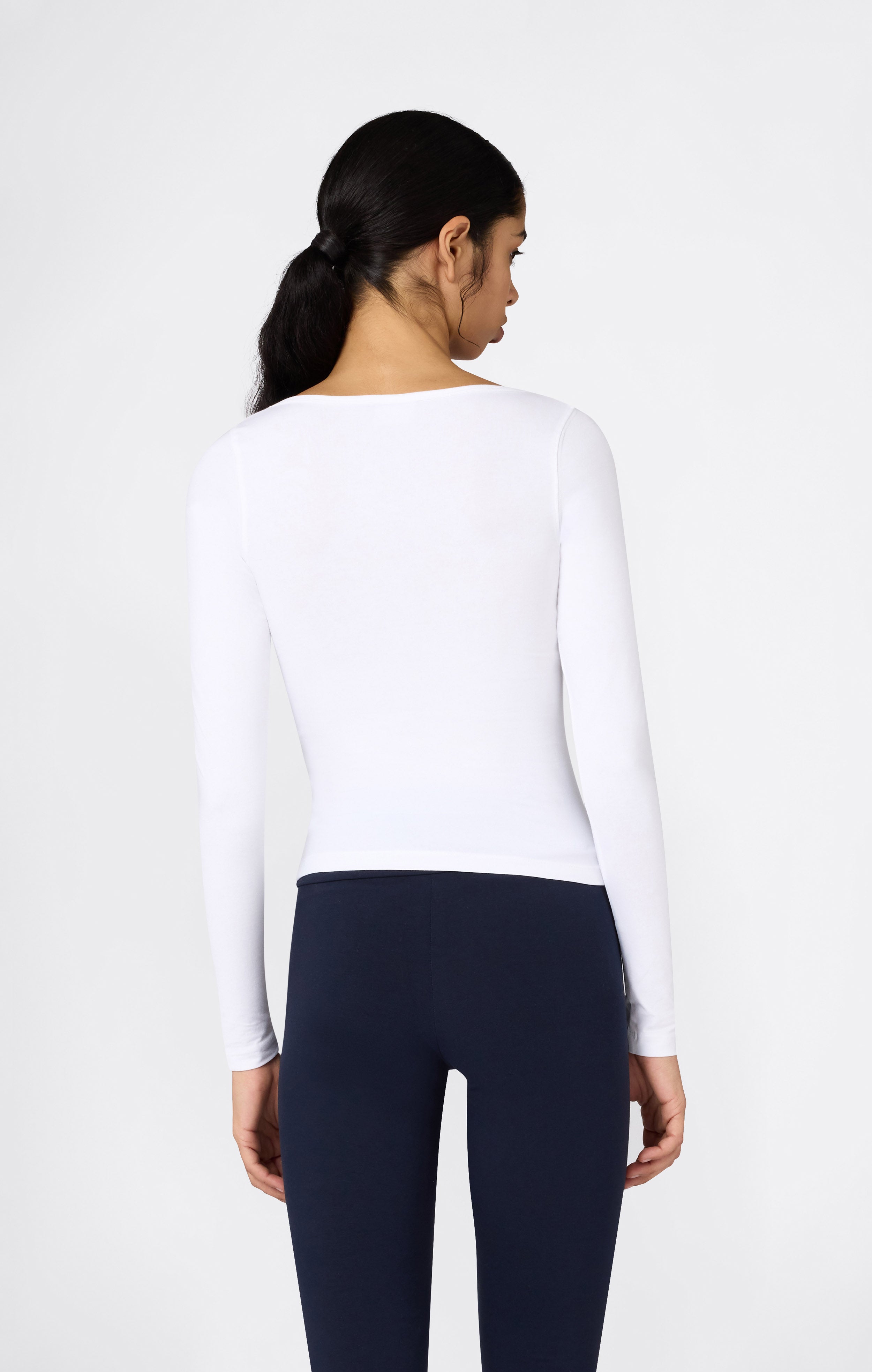 Damen Langarm-T-Shirt mit Rundhalsausschnitt