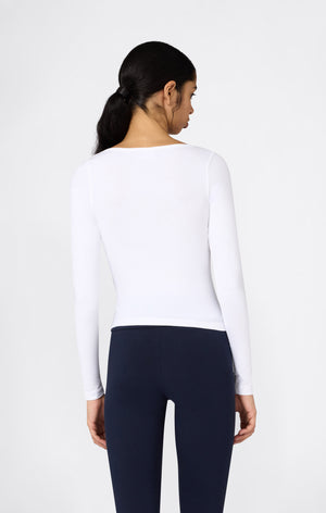 Damen Langarm-T-Shirt mit Rundhalsausschnitt