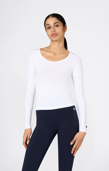 Damen Langarm-T-Shirt mit Rundhalsausschnitt